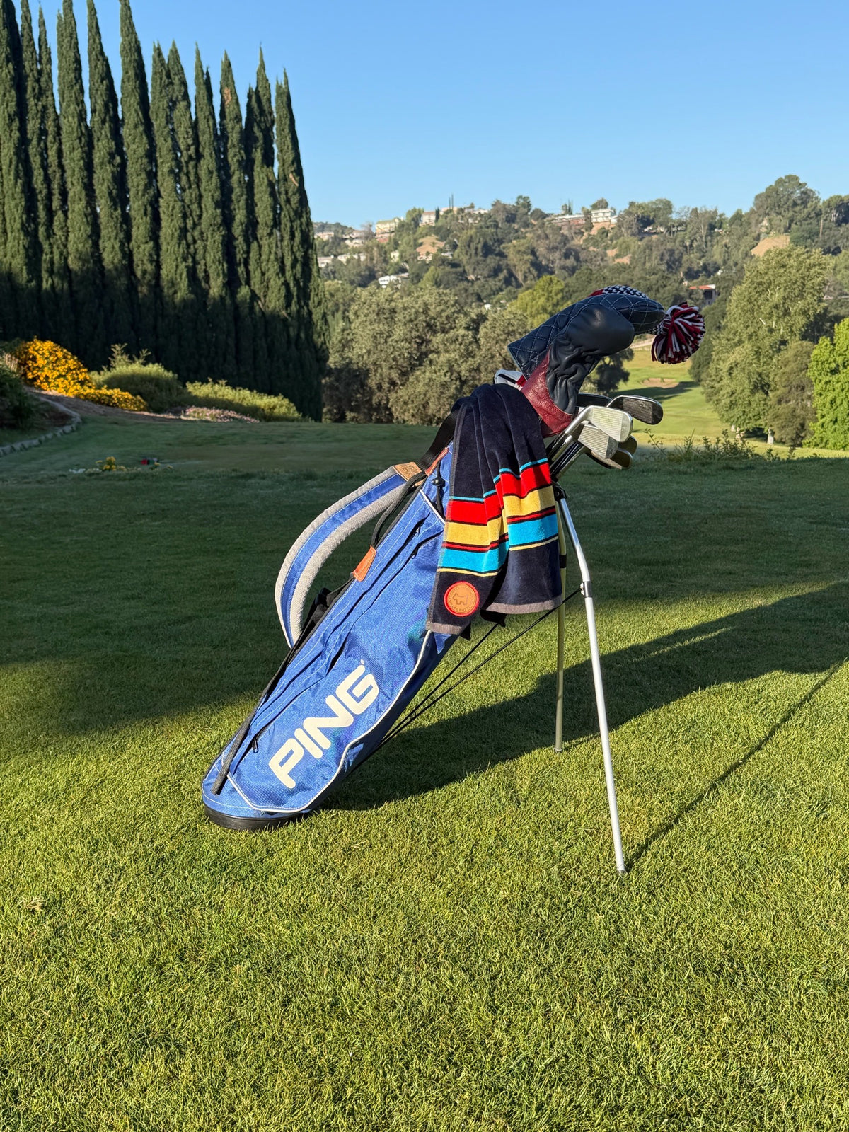 Original Ping Karsten Royal Blue Single Strap Stand Bag