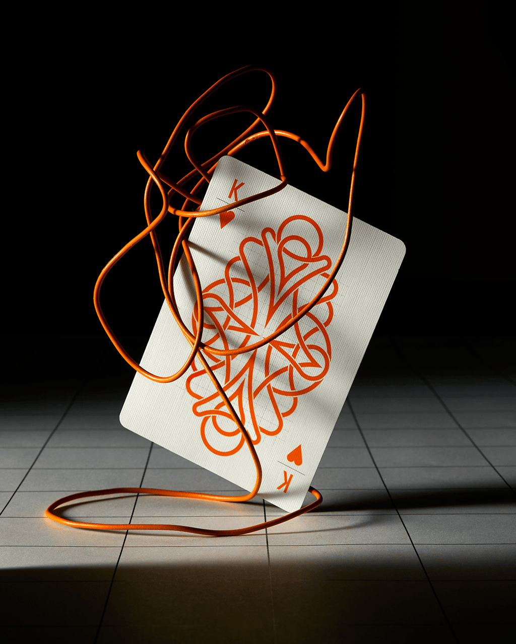 Craighill playing cards, orange, white box