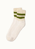 American Trench Mono Stripe quarter crew socks, chive
