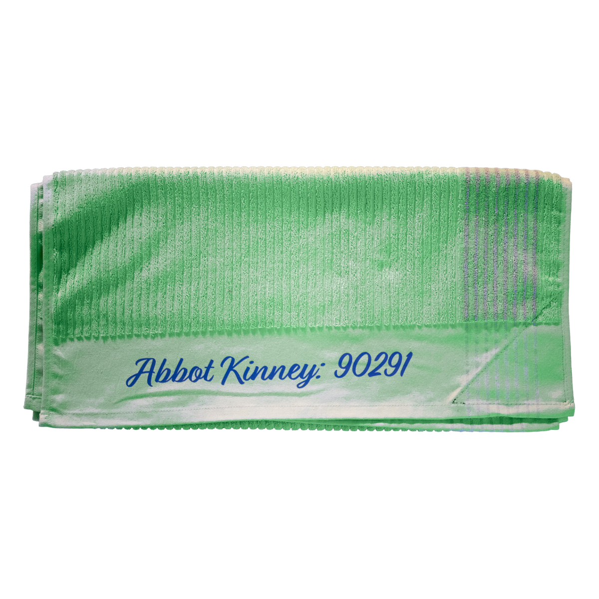 Club Crest Caddy Towel, Mint/Silver Stripe