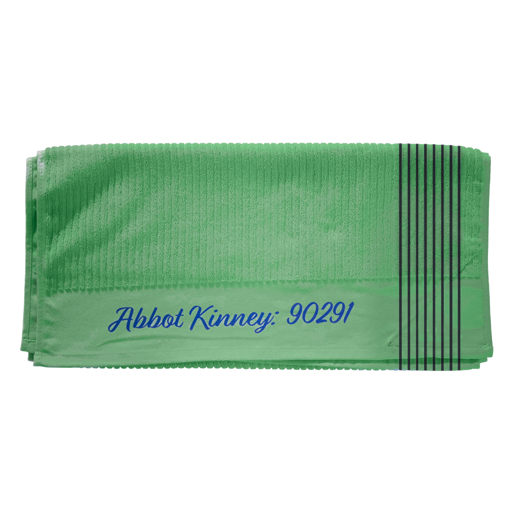 Club Crest Caddy Towel, Mint/Silver Stripe, 90291 detail