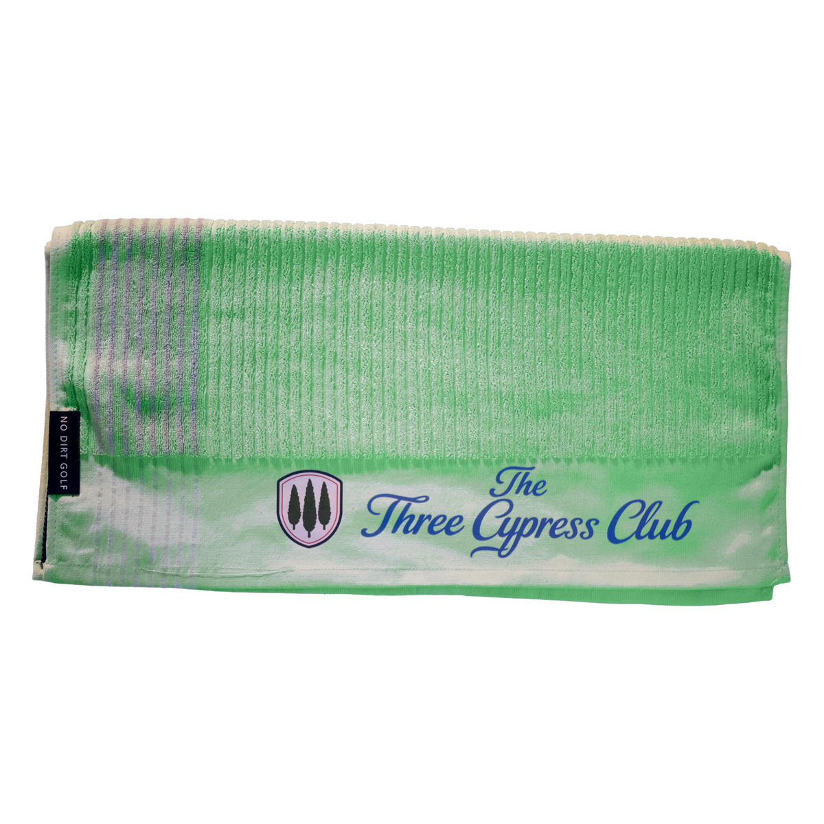 Club Crest Caddy Towel, Mint/Silver Stripe