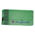 Club Crest Caddy Towel, Mint/Silver Stripe