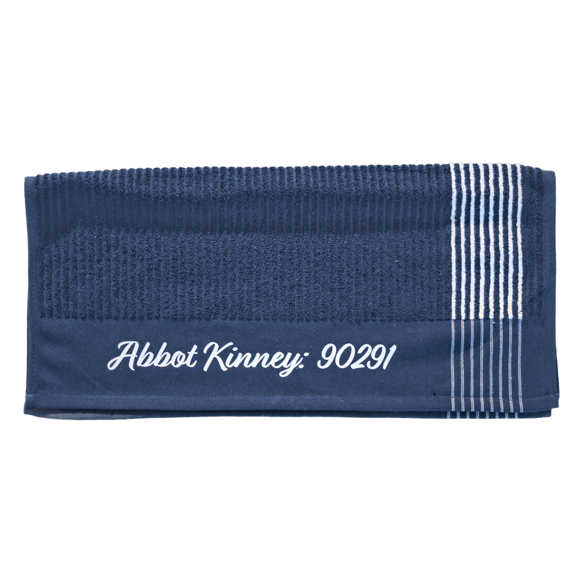 Club Crest Caddy Towel, Navy/White Stripe, 90291 detail