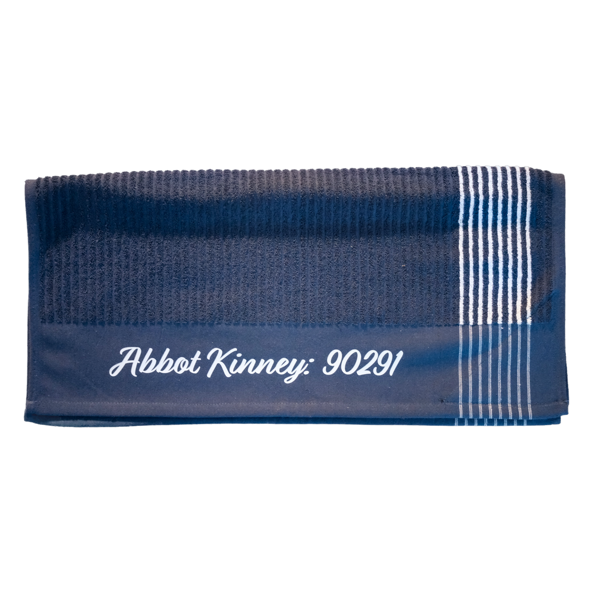 Club Crest Caddy Towel, Navy/White Stripe