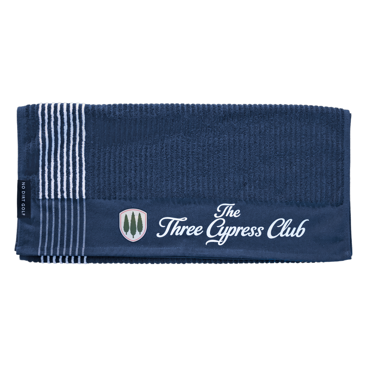 Club Crest Caddy Towel, Navy/White Stripe