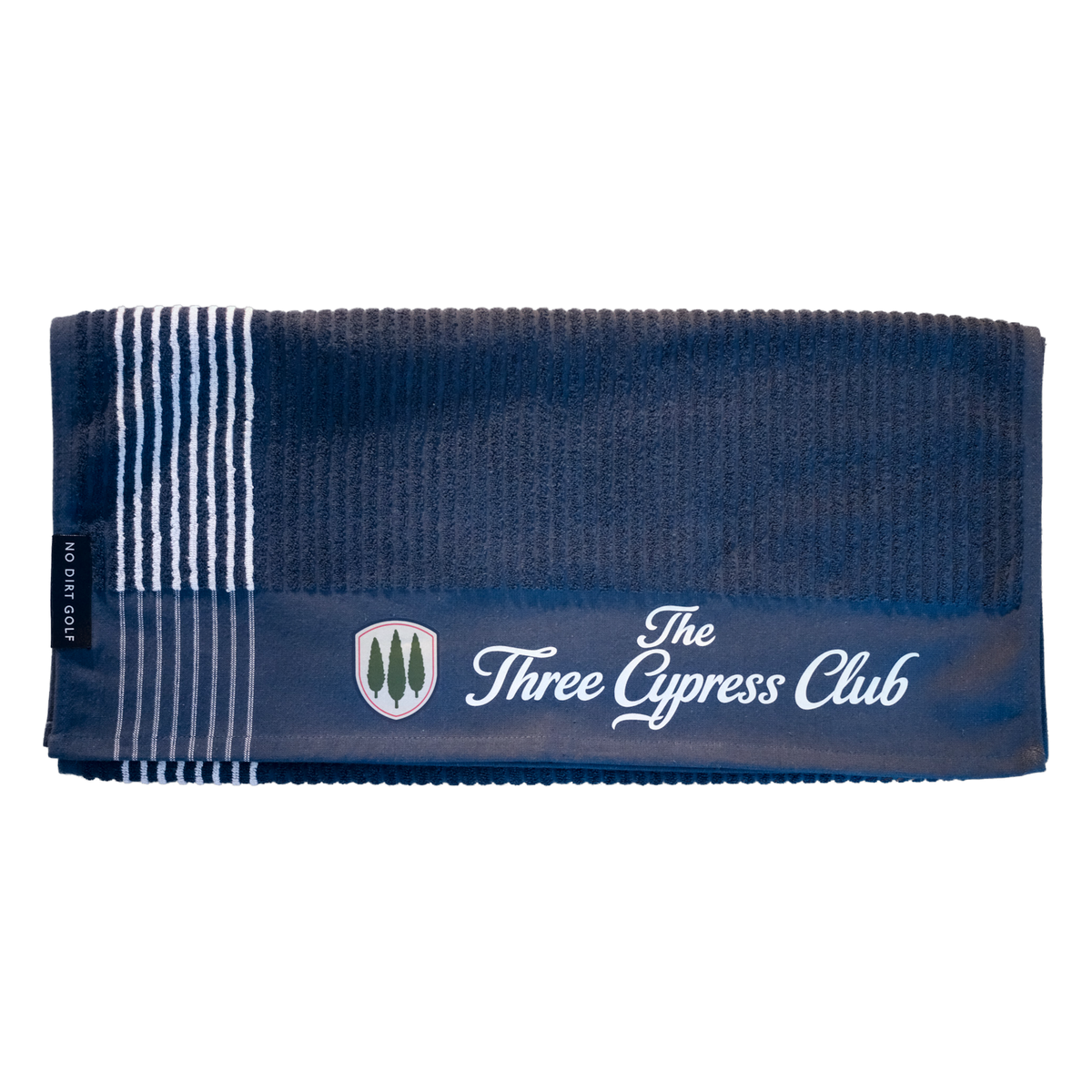 Club Crest Caddy Towel, Navy/White Stripe