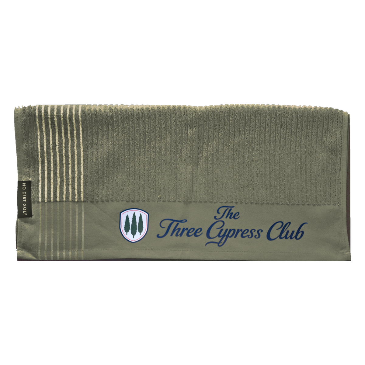Club Crest Caddy Towel, Valspar/Cream Stripe