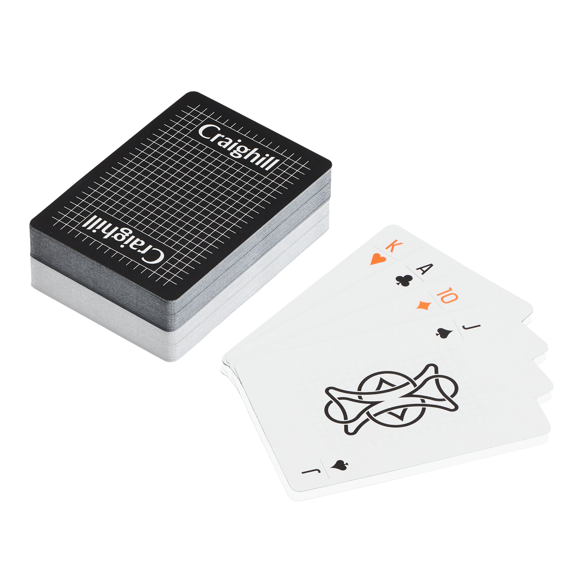 Craighill playing cards, orange, white box