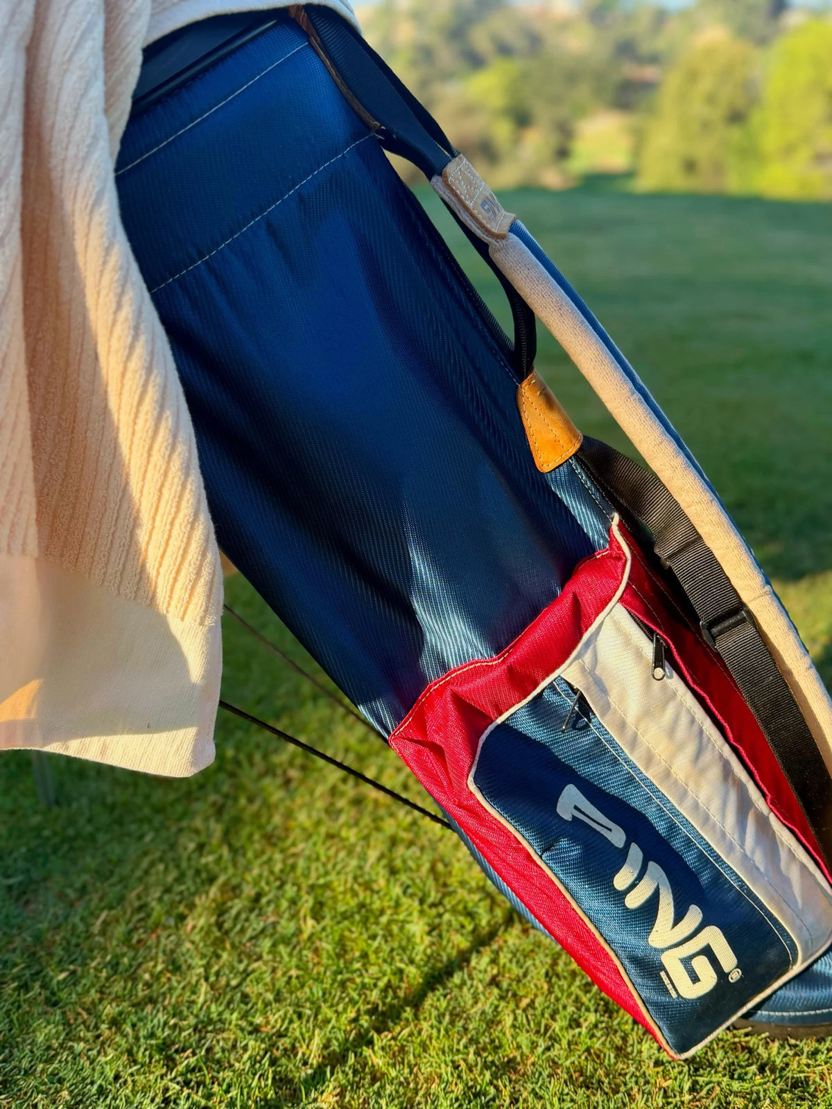 Original PING L8 Single Strap — NAVY / BURGUNDY/ WHITE