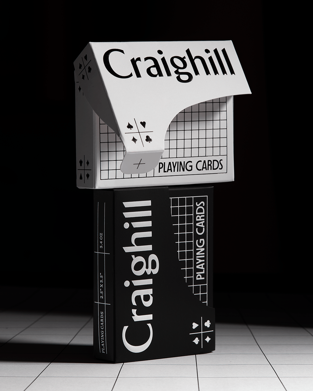 Craighill playing cards, orange, white box