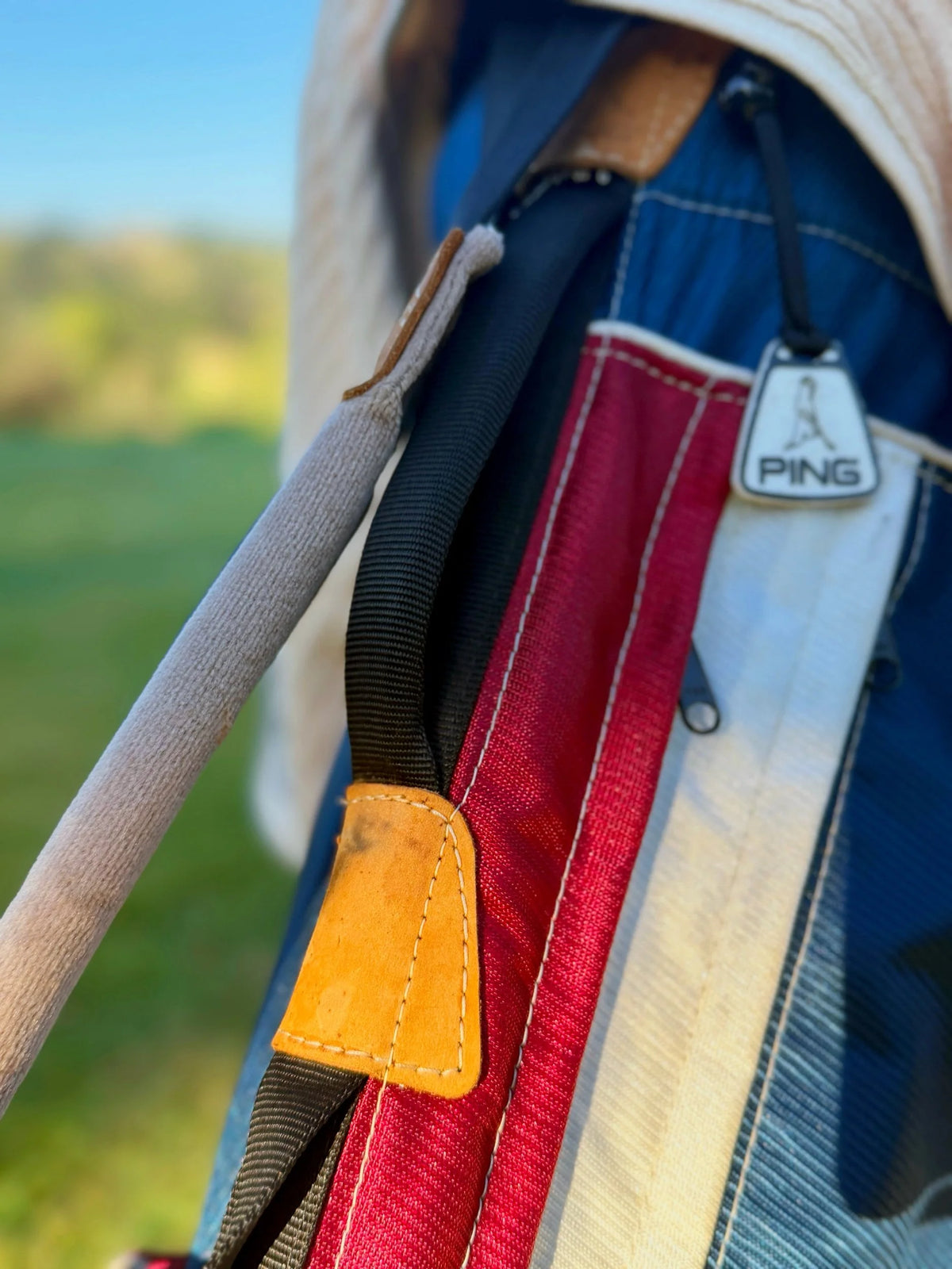 Original PING L8 Single Strap — NAVY / BURGUNDY/ WHITE