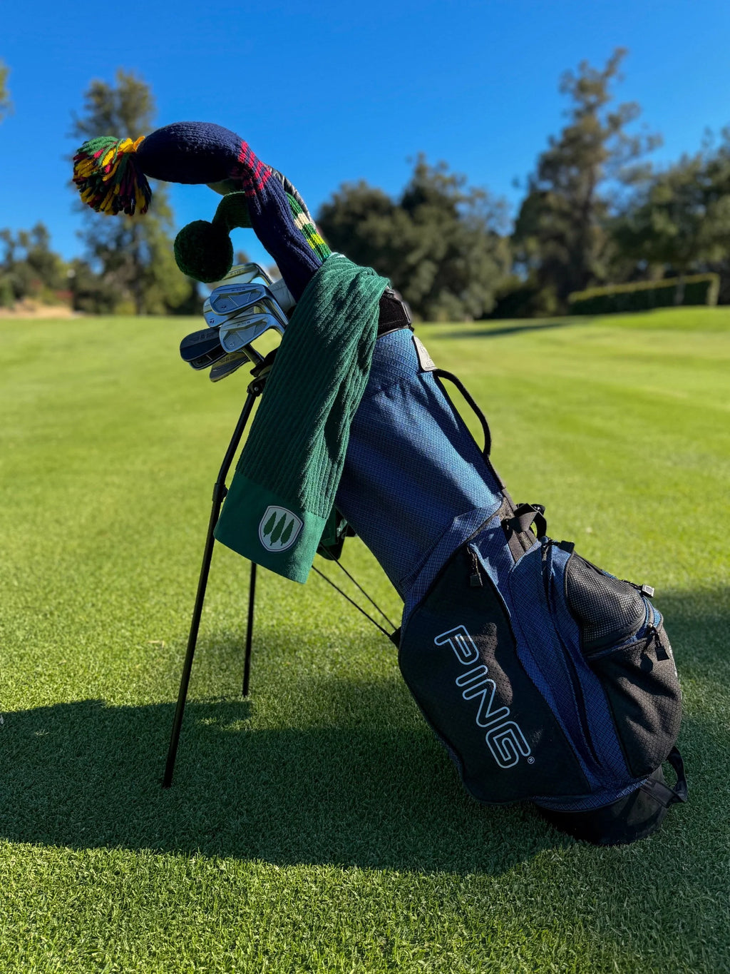Ping Hoofer Two Navy/Black Dual Strap Stand Bag