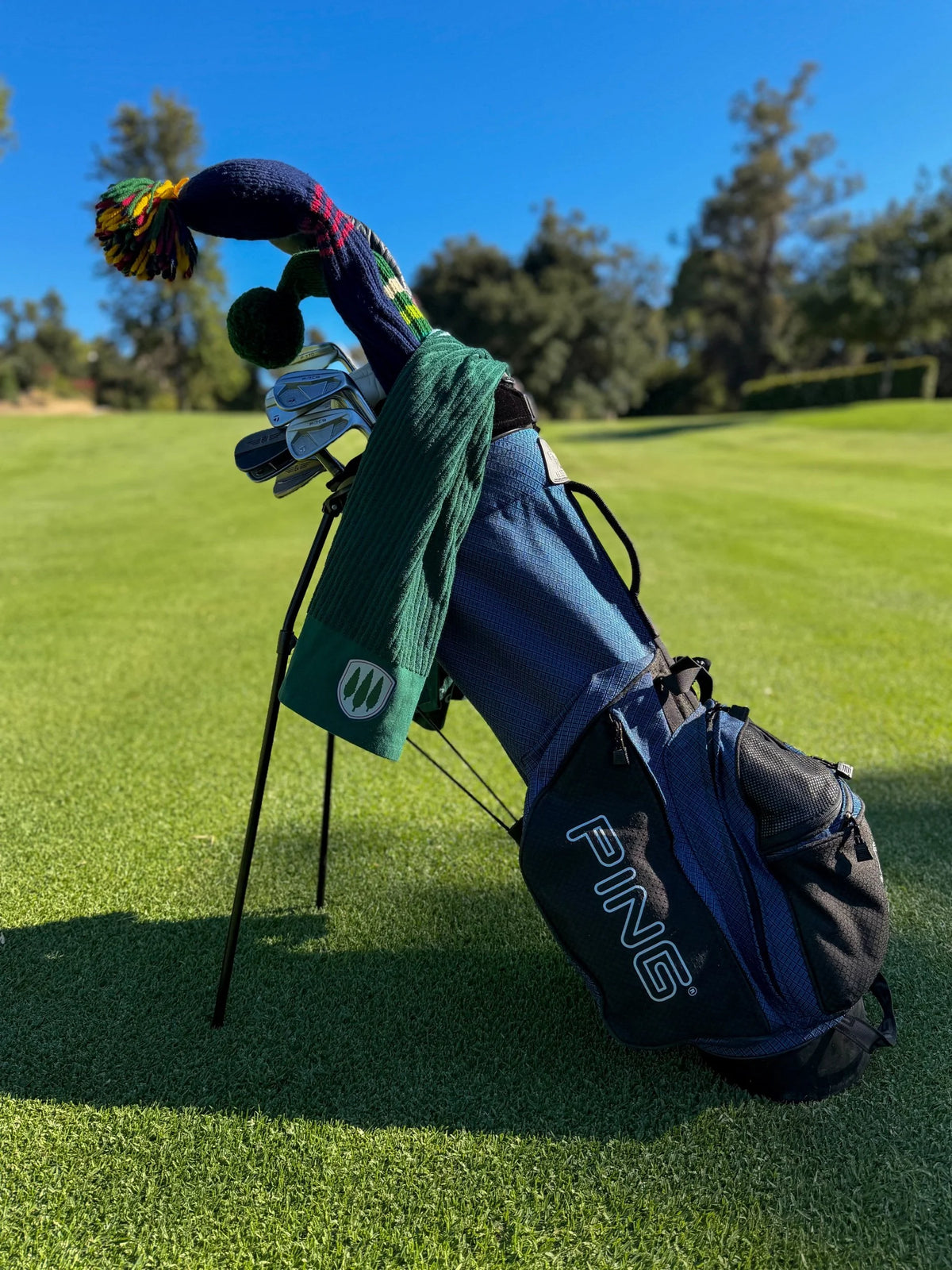 Ping Hoofer Two Navy/Black Dual Strap Stand Bag