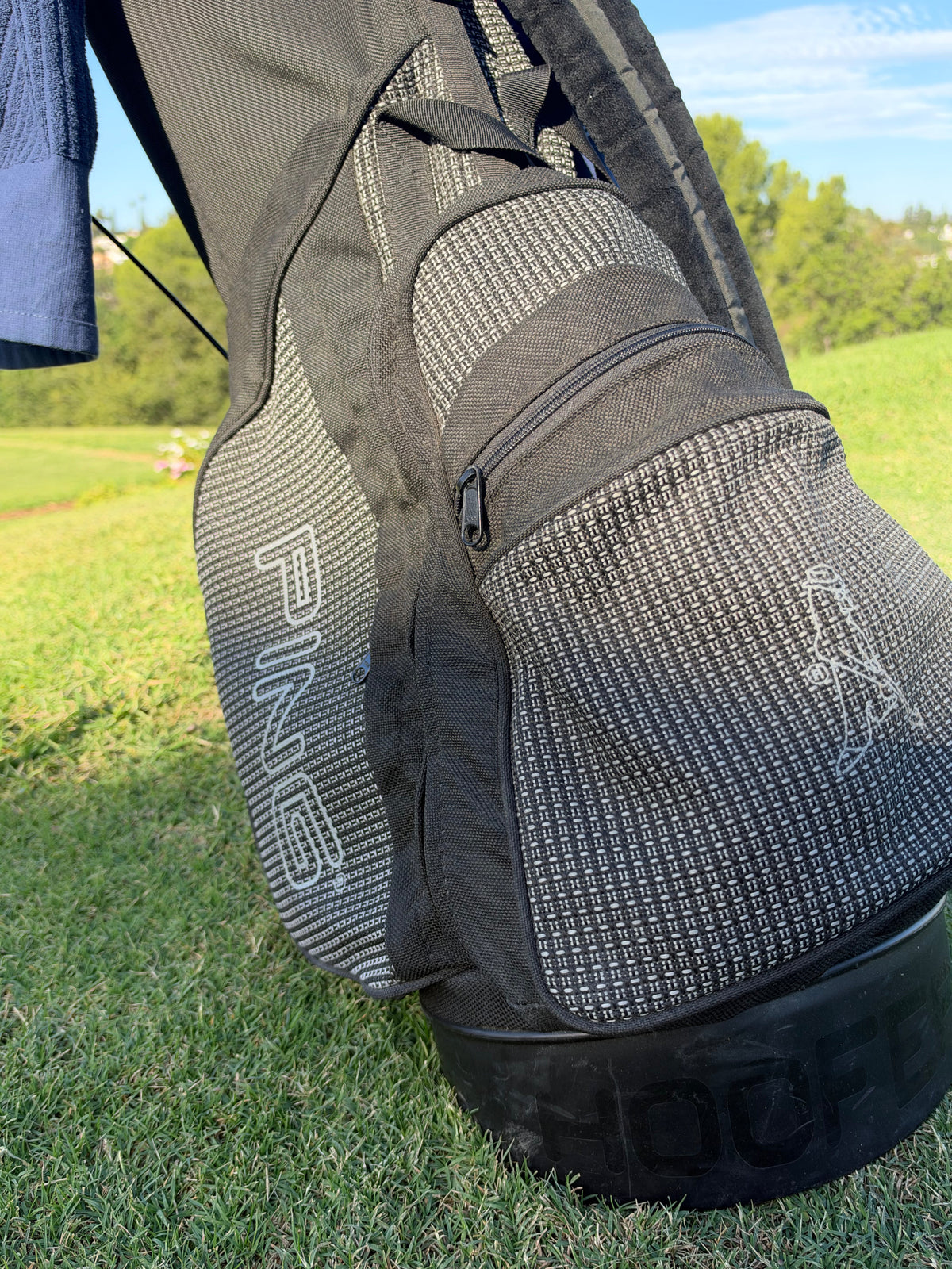 PING Hoofer woven ball pocket with Mr. PING