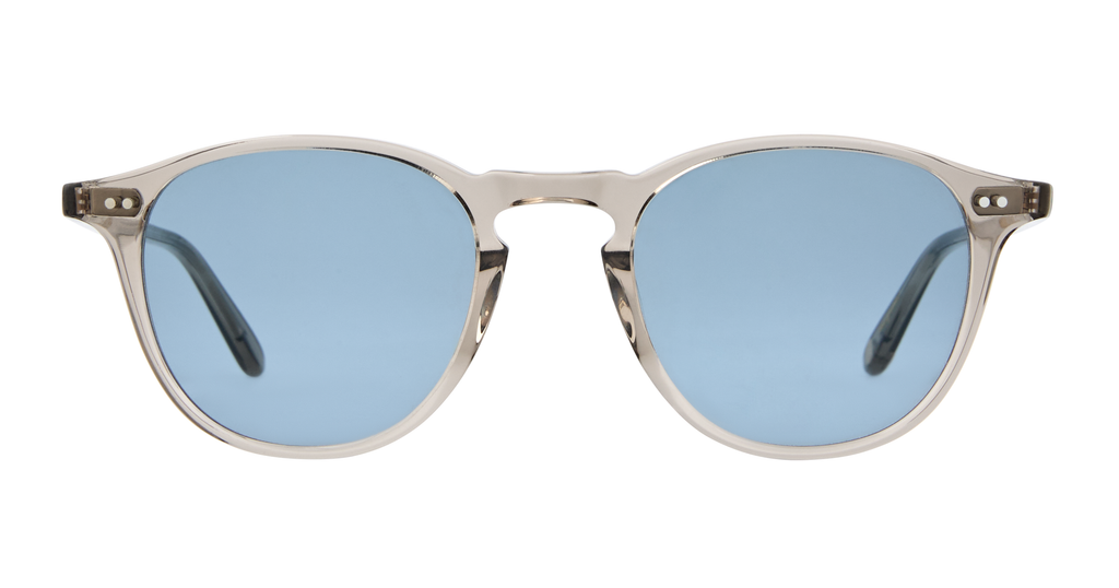 Garrett Leight Hampton Sun in Clay Crystal with Semi-Flat Pure Pacific lenses
