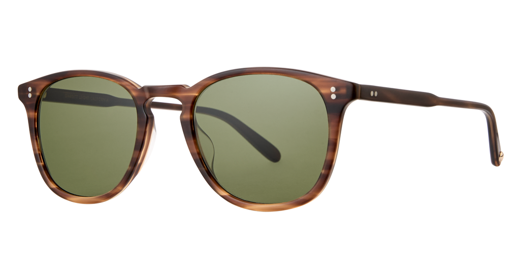 Garrett Leight Kinney Sun, Matte Brandy Tortoise, angle view