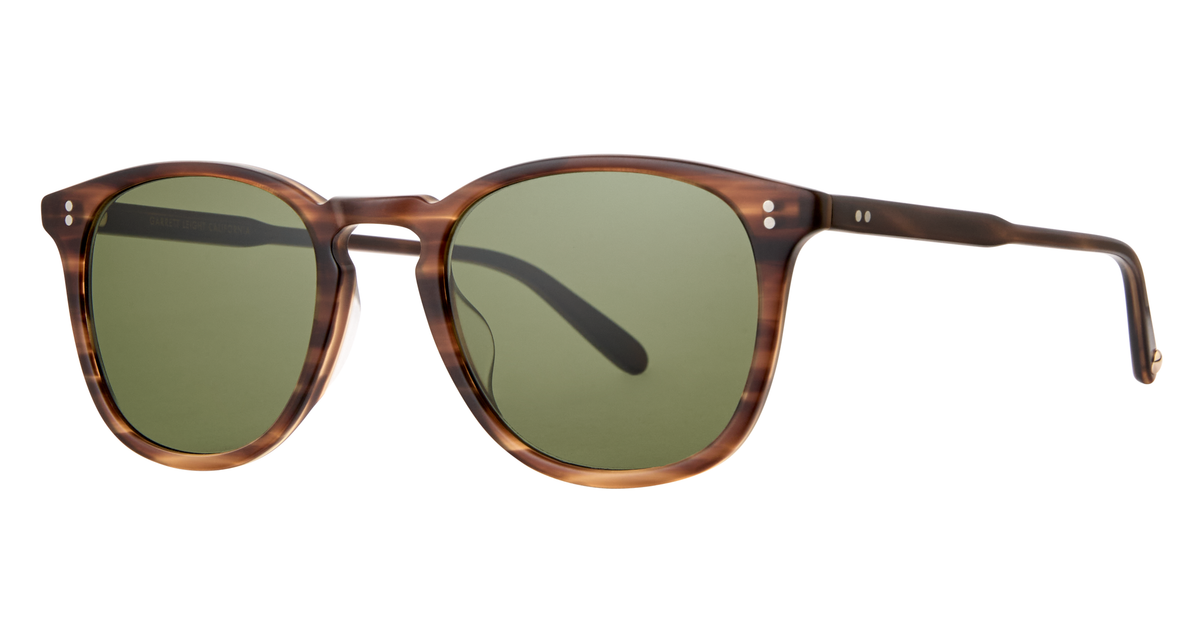 Garrett Leight Kinney Sun, Matte Brandy Tortoise, angle view