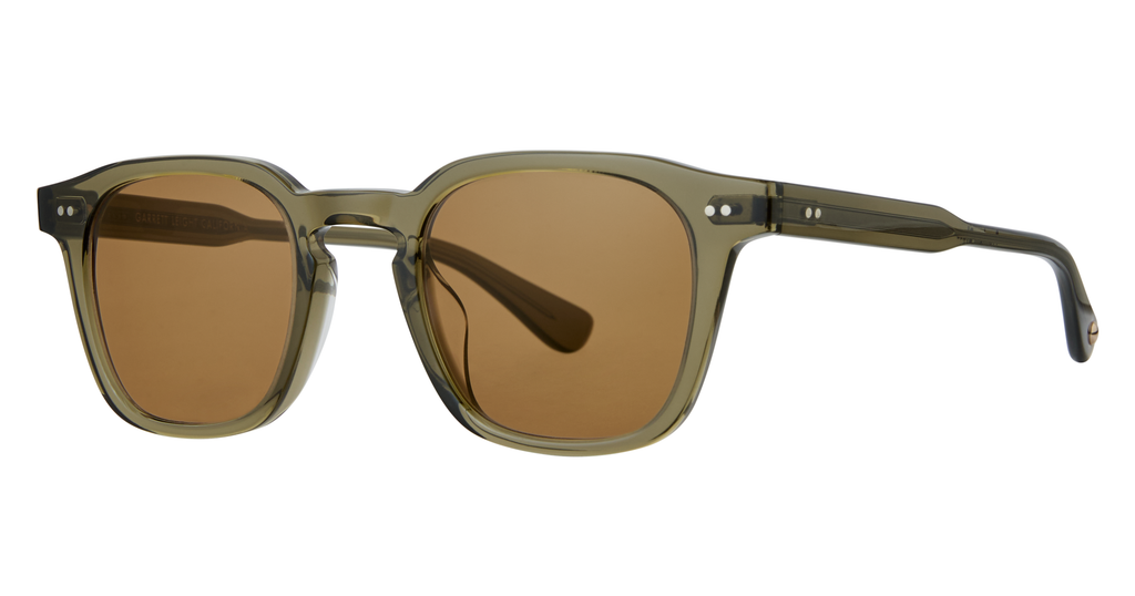 Garrett Leight Verdugo Sun, Willow / Pure Coffee, side