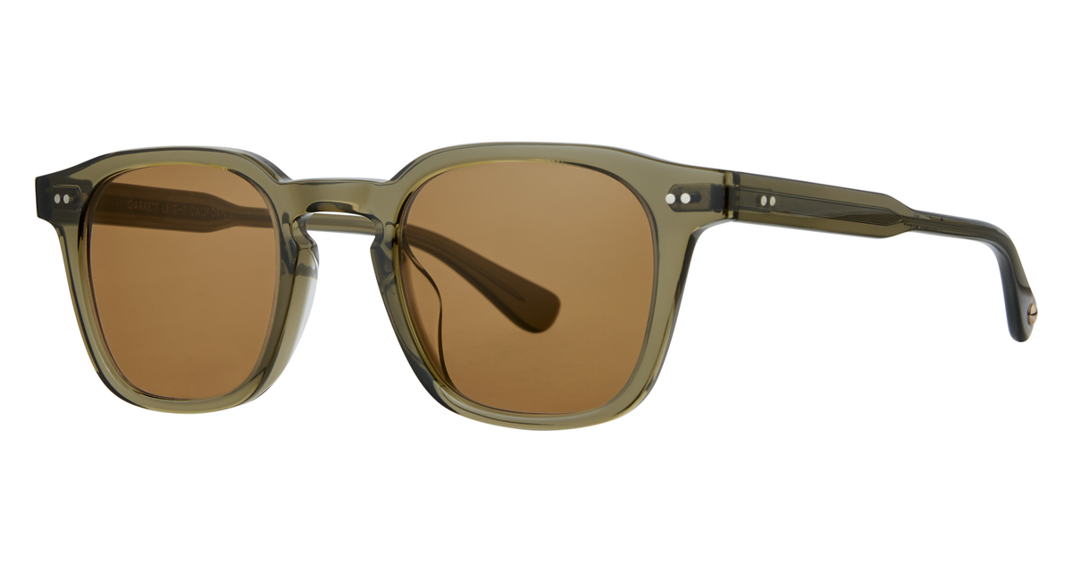 Garrett Leight Verdugo Sun, Willow / Pure Coffee, side