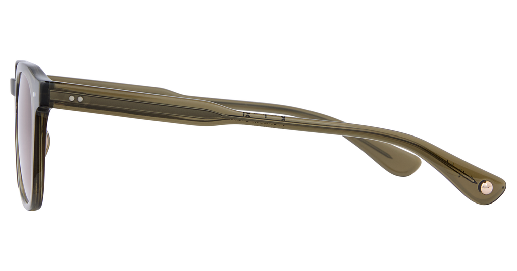 Garrett Leight Verdugo Sun, Willow / Pure Coffee, angle