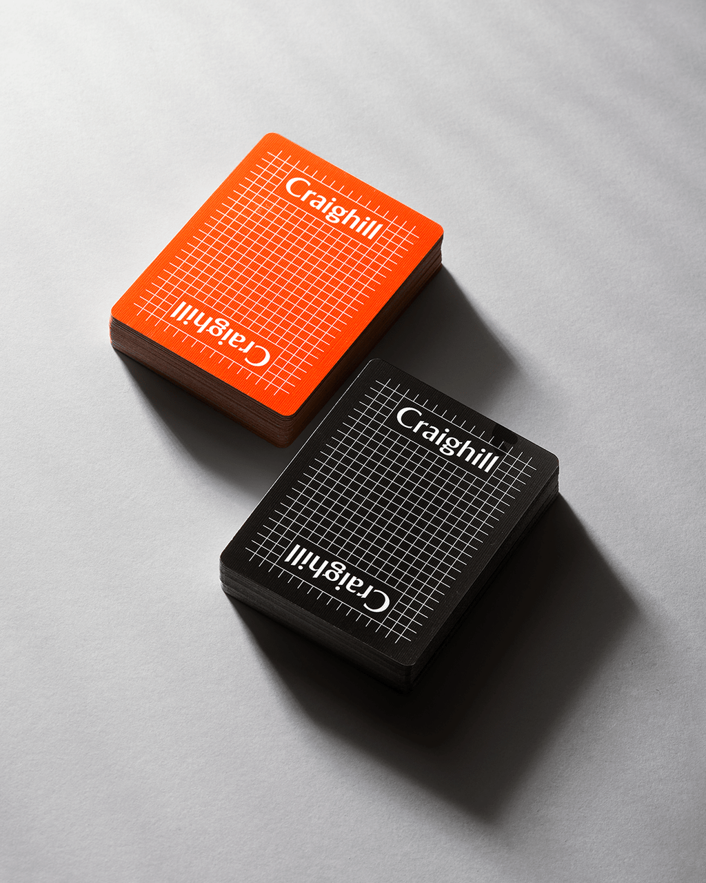 Craighill playing cards, orange, white box
