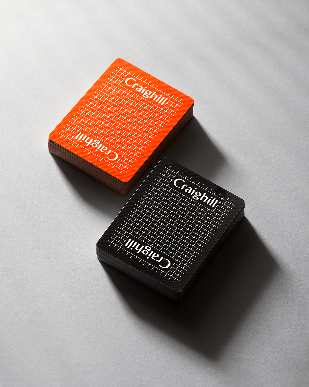 Craighill playing cards, orange, white box