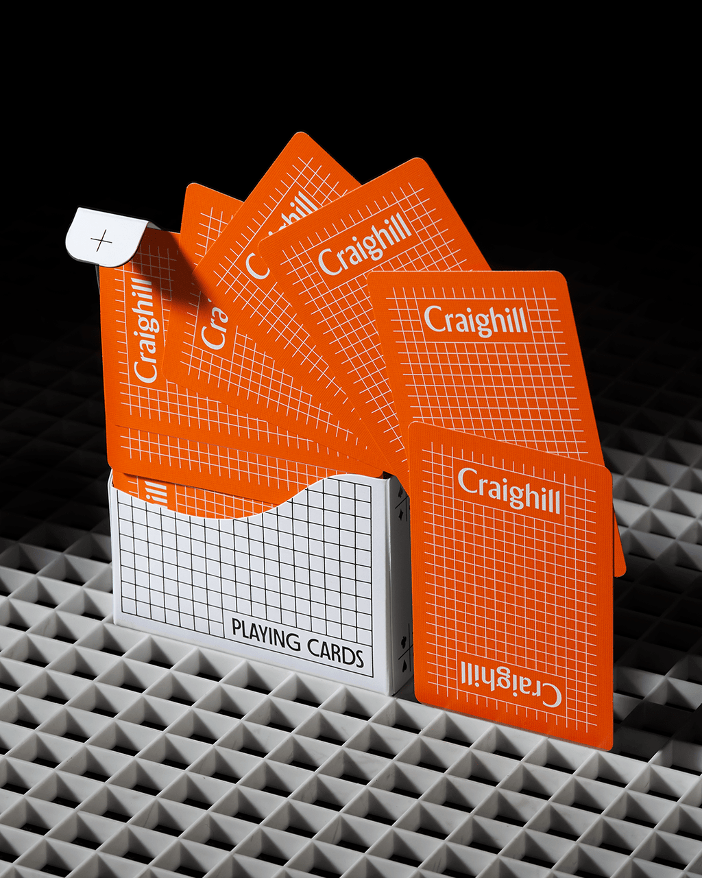 Craighill playing cards, orange, white box