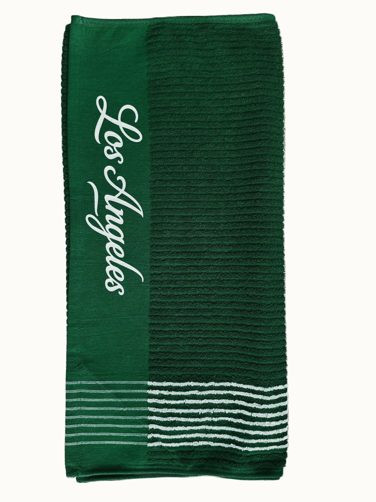 Club Crest Caddy Towel, Green/White Stripe
