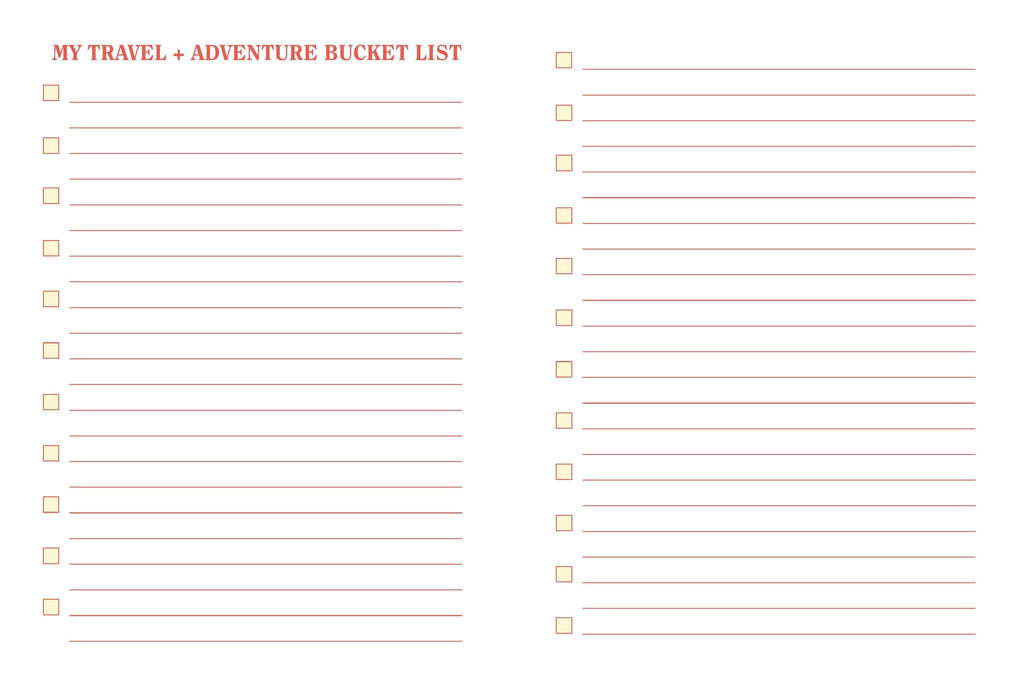 Bucket List Journal