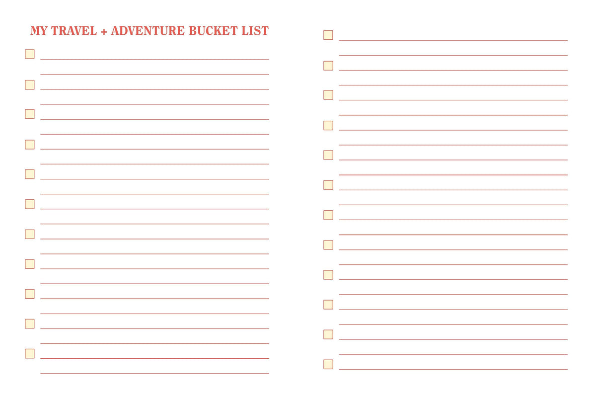 Bucket List Journal