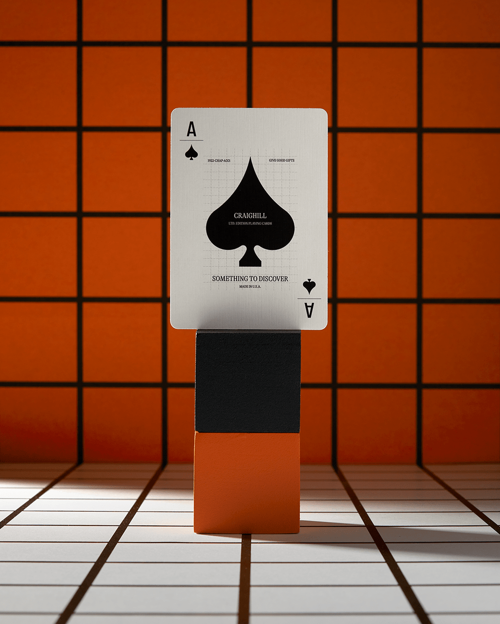 Craighill playing cards, orange, white box