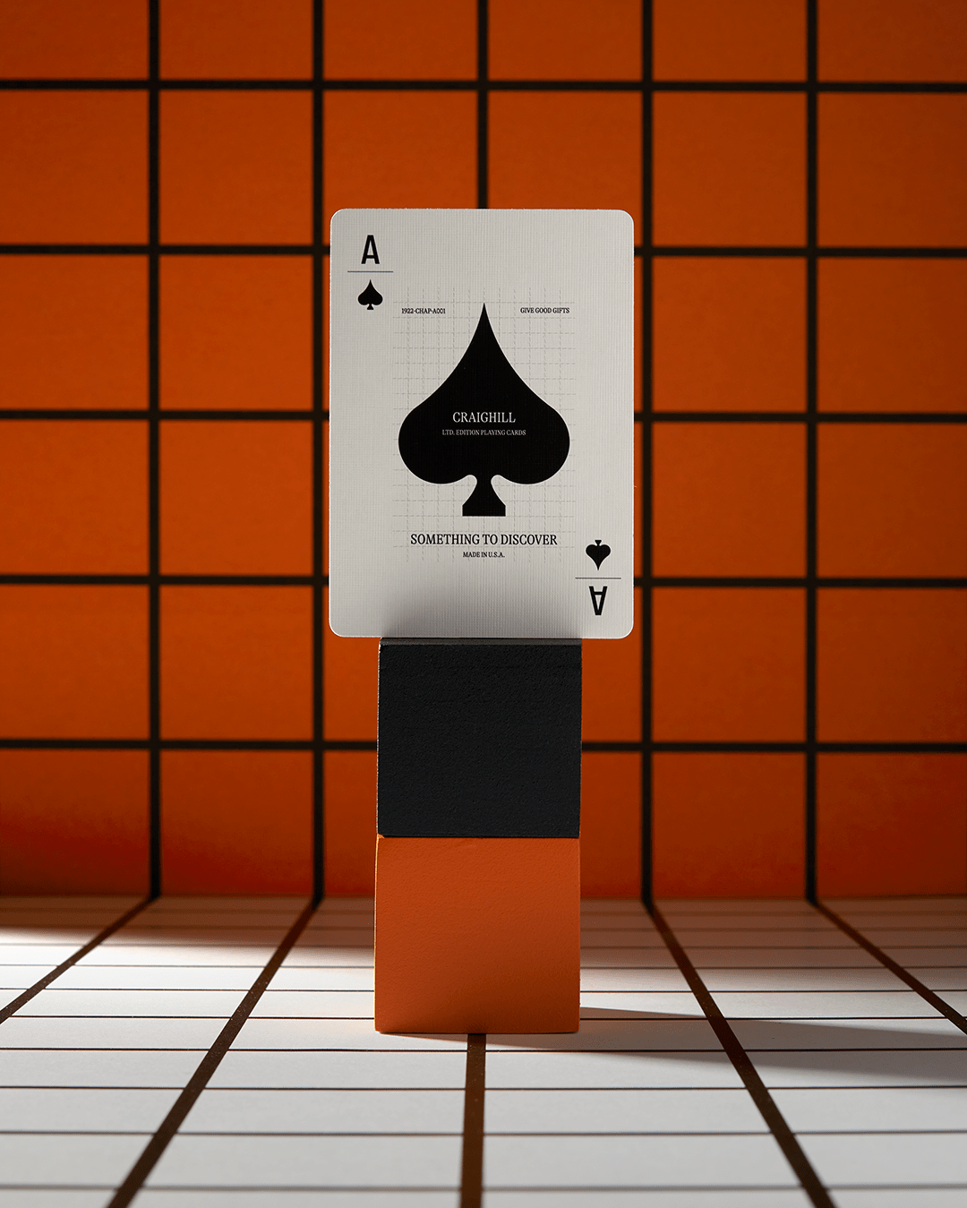 Craighill playing cards, orange, white box